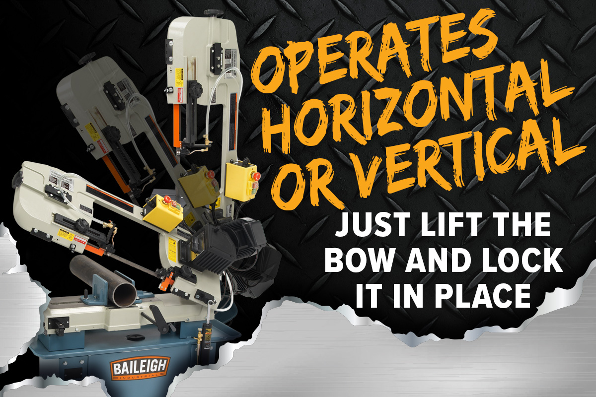 7-Inch Horizontal Bandsaw, Coolant System (BS-712M)