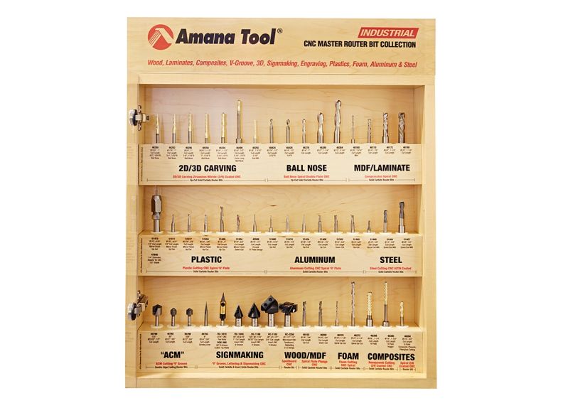 58-Pc Master CNC Router Bit Collection (BICNC-AMS-CNC-58)